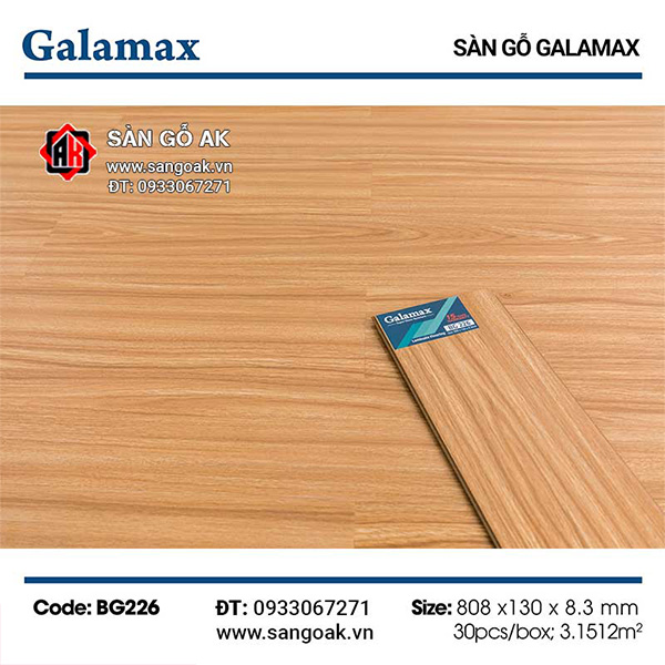 Sàn Gỗ Công Nghiệp TQ Galamax 8.3mm BG226